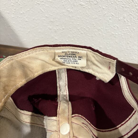 VINTAGE Ferris State Bulldogs 70s 80s USA Made Trucker Hat Classic Sportswear - Picture 8 of 8